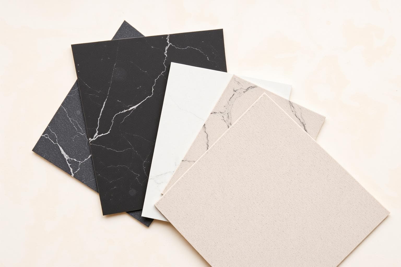 A selection of contrasting tile samples